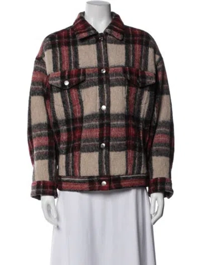 Pre-owned Iro Plaid Print Jacket In Neutrals/red