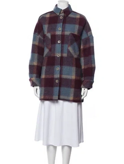 Pre-owned Iro Plaid Print Jacket In Purple