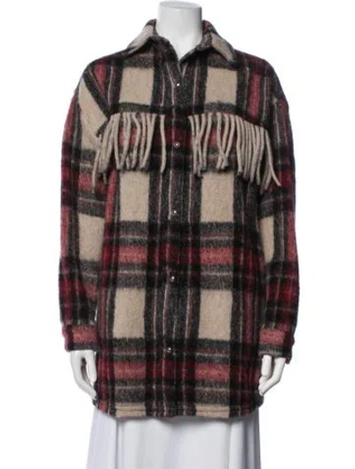 Pre-owned Iro Plaid Print Jacket In Red