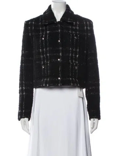 Pre-owned Iro Plaid Print Jacket W/ Tags In Black