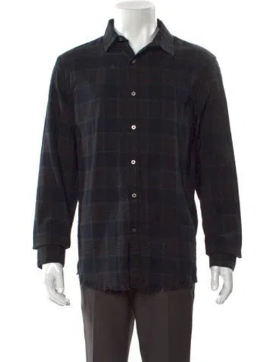 Pre-owned Iro Plaid Print Long Sleeve Shirt W/ Tags In Black