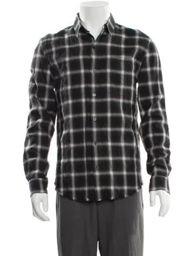 Pre-owned Iro Plaid Print Long Sleeve Shirt W/ Tags In Black