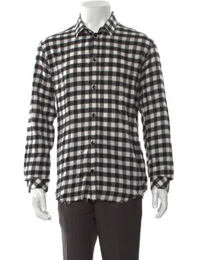 Pre-owned Iro Plaid Print Long Sleeve Shirt W/ Tags In Black
