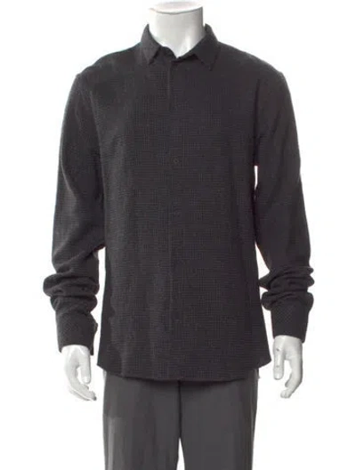 Pre-owned Iro Plaid Print Long Sleeve Shirt W/ Tags In Gray