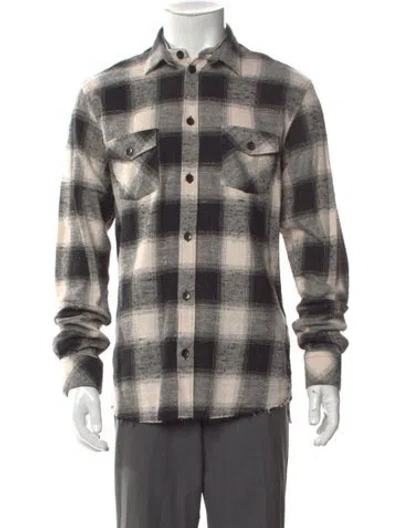 Pre-owned Iro Plaid Print Long Sleeve Shirt W/ Tags In Neutral
