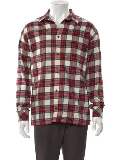 Pre-owned Iro Plaid Print Long Sleeve Shirt W/ Tags In Red