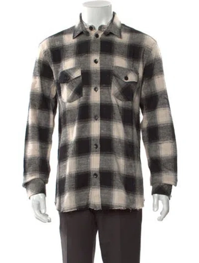 Pre-owned Iro Plaid Print Long Sleeve Western Shirt W/ Tags