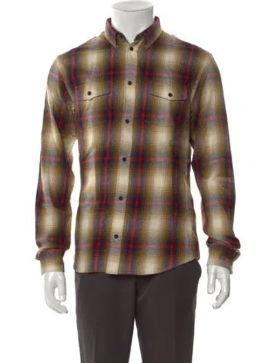 Pre-owned Iro Plaid Print Long Sleeve Western Shirt W/ Tags In Neutral