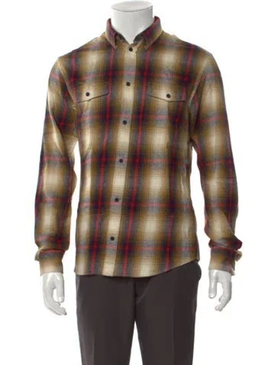 Pre-owned Iro Plaid Print Long Sleeve Western Shirt W/ Tags In Neutral