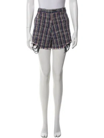 Pre-owned Iro Plaid Print Mini Shorts W/ Tags In Pink