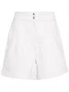 Iro Pleat-detailing Twill Shorts In Neutrals