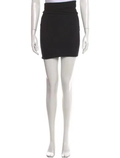 Pre-owned Iro Pleated Accents Mini Skirt In Black