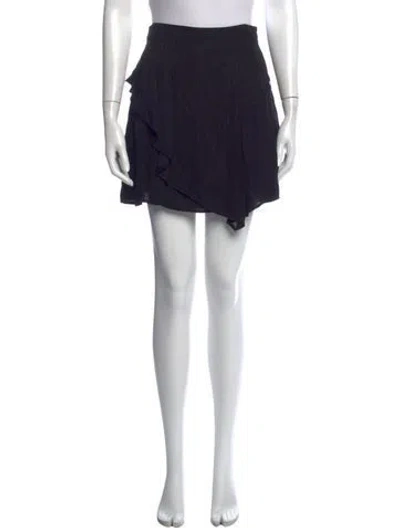 Pre-owned Iro Pleated Accents Mini Skirt In Black