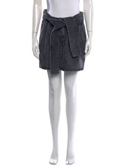 Pre-owned Iro Pleated Accents Mini Skirt In Black
