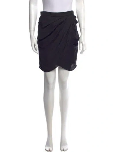 Pre-owned Iro Pleated Accents Mini Skirt In Black
