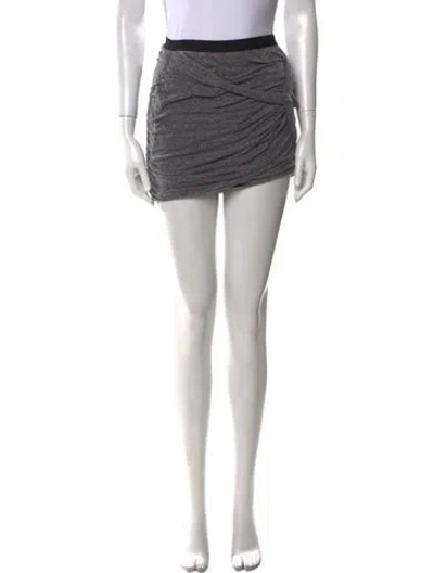 Pre-owned Iro Pleated Accents Mini Skirt In Gray