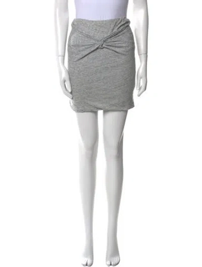 Pre-owned Iro Pleated Accents Mini Skirt In Gray