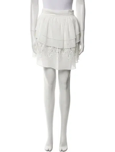 Pre-owned Iro Pleated Accents Mini Skirt W/ Tags In White