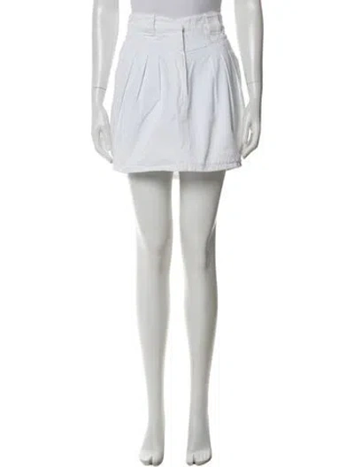 Pre-owned Iro Pleated Accents Mini Skirt In White