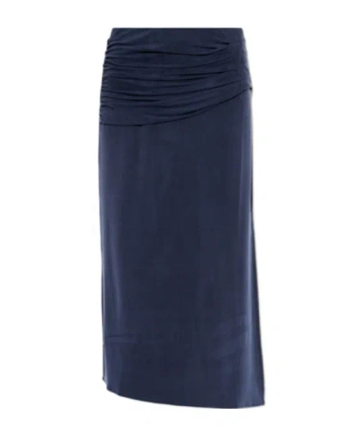 Iro Emeraude Ruched Midi Skirt In Black