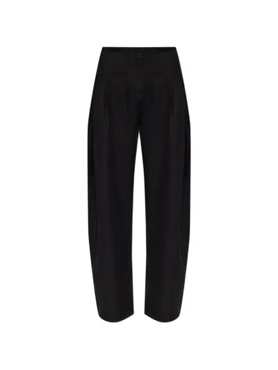 Iro Pleated-detail Wide-leg Trousers In Black