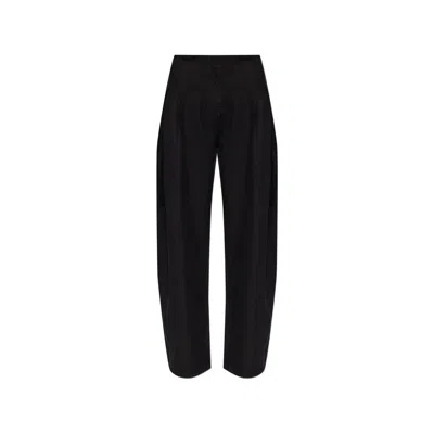 Iro Pleated-detail Wide-leg Trousers In Black