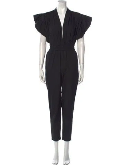 Pre-owned Iro Plunge Neckline Jumpsuit In Black