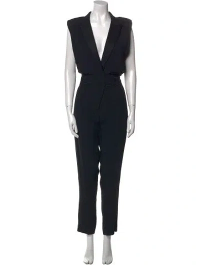 Pre-owned Iro Plunge Neckline Jumpsuit In Black