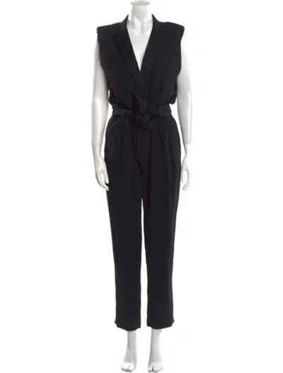 Pre-owned Iro Plunge Neckline Jumpsuit In Black