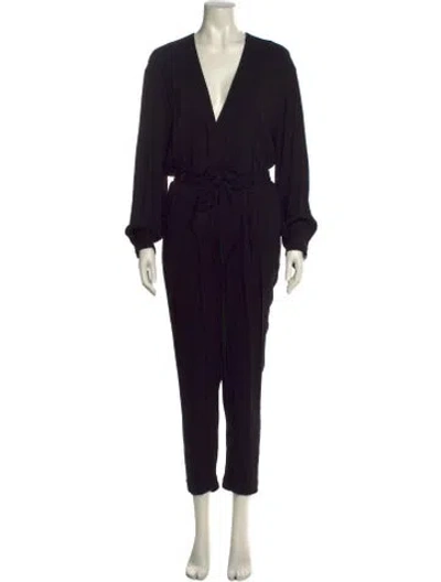Pre-owned Iro Plunge Neckline Jumpsuit In Black