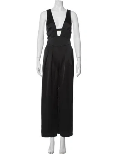 Pre-owned Iro Plunge Neckline Jumpsuit In Black
