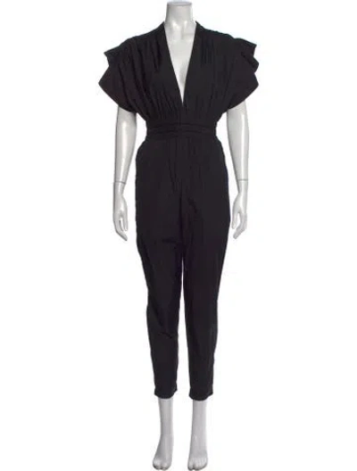 Pre-owned Iro Plunge Neckline Jumpsuit In Black