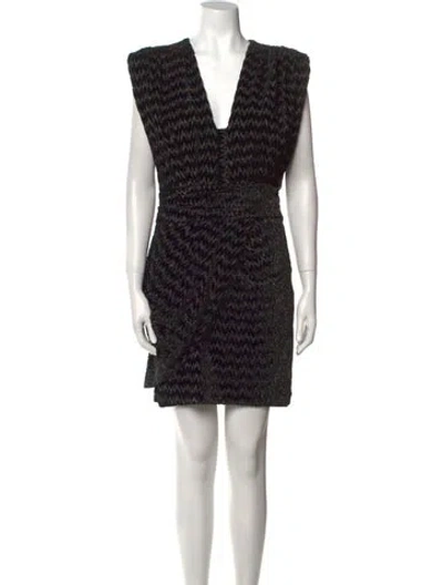 Pre-owned Iro Plunge Neckline Mini Dress W/ Tags In Multi