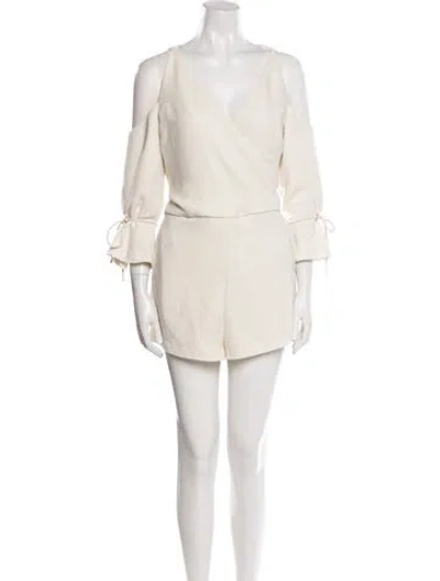 Pre-owned Iro Plunge Neckline Romper In Neutral