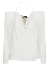 Iro Poani Off-shoulder Draped Blouse In White