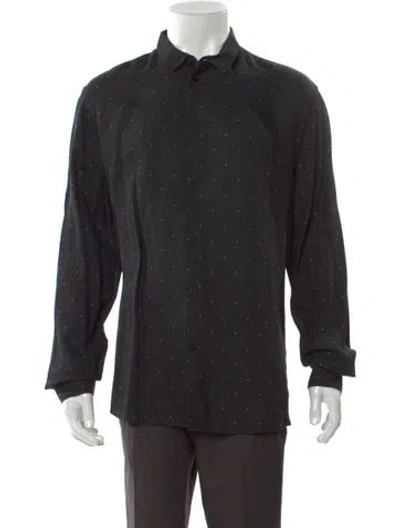 Pre-owned Iro Polka Dot Print Long Sleeve Shirt In Black