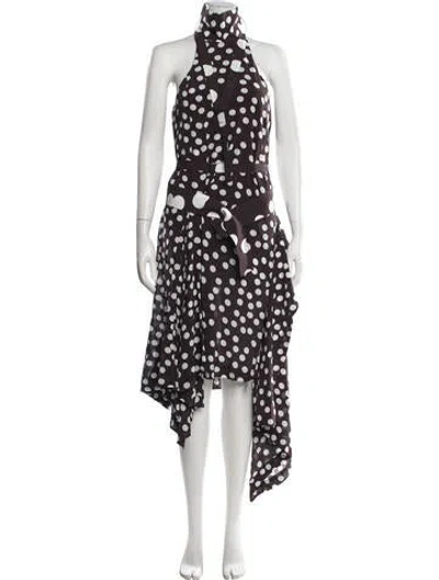 Pre-owned Iro Polka Dot Print Midi Length Dress In Multicolor