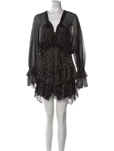 Pre-owned Iro Polka Dot Print Mini Dress In Black