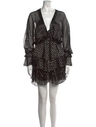 Pre-owned Iro Polka Dot Print Mini Dress In Black