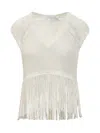 Iro Polly Topwear In White Cotton In White