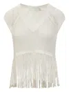 Iro Polly Topwear In White Cotton In White
