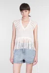 Iro Polly Topwear In White Cotton