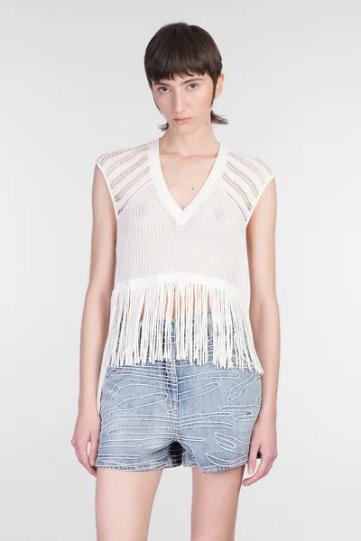 Iro Polly Topwear In White Cotton