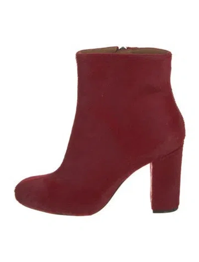Pre-owned Iro Ponyhair Boots In Red