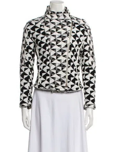 Pre-owned Iro Printed Biker Jacket In Black