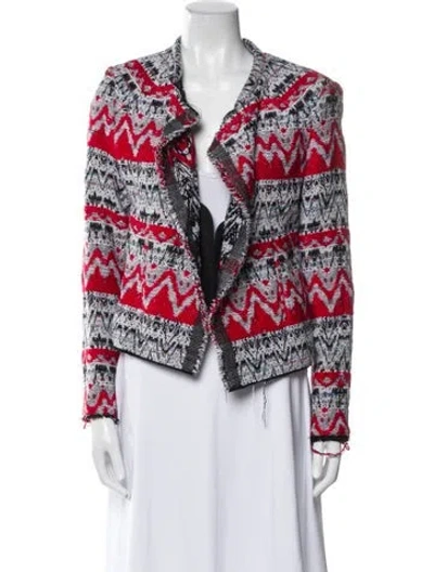 Pre-owned Iro Printed Blazer In Red
