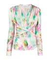 Iro Abstract-print Long-sleeve Mini Dress In White