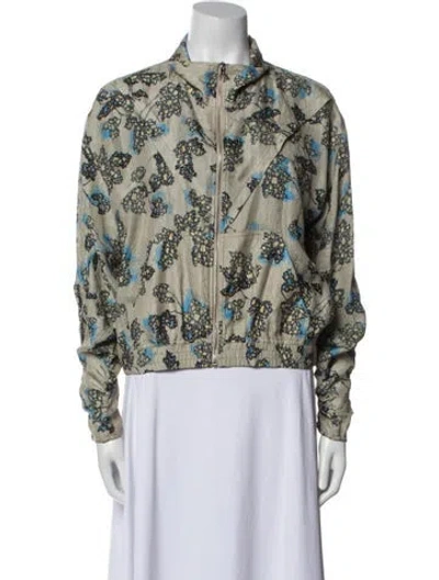 Pre-owned Iro Printed Bomber Jacket In Blue