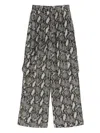 Iro Asona Pants In Silver Wool And Polyester In Black