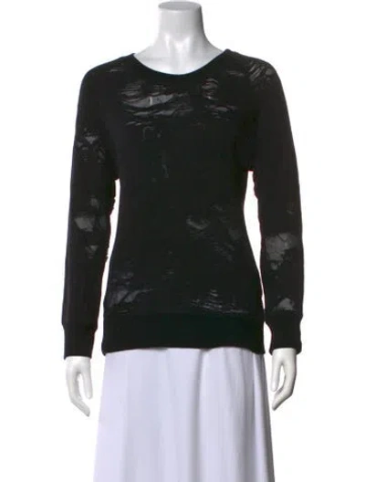 Pre-owned Iro Printed Crew Neck Sweater In Black